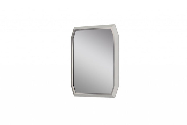 49" Taupe Abstract Glass Framed Accent Mirror HomeRoots