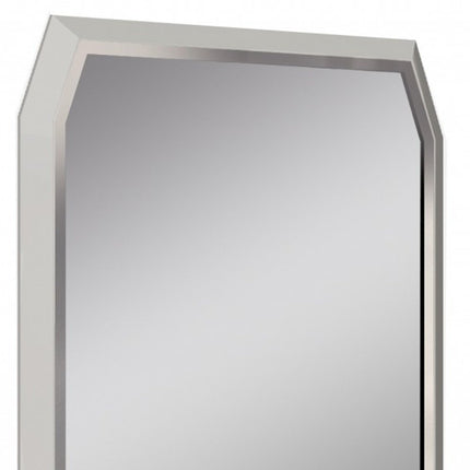 49" Taupe Abstract Glass Framed Accent Mirror HomeRoots