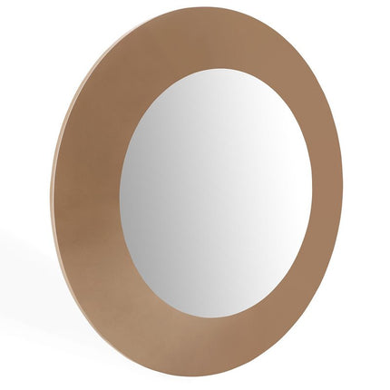 47" Gold Round Wood Framed Accent Mirror HomeRoots