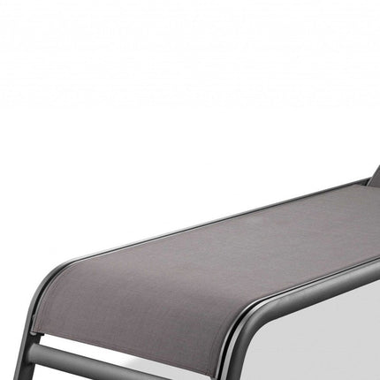 Set of Two 23" Taupe Metal Outdoor Chaise Lounge HomeRoots