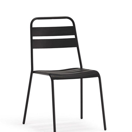 Set of Four Gray Faux Leather Dining Side Chairs HomeRoots