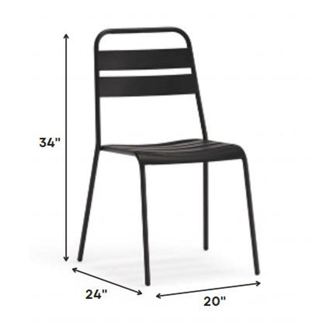 Set of Four Gray Faux Leather Dining Side Chairs HomeRoots