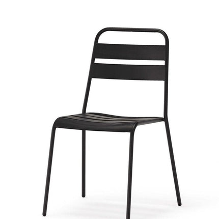 Set of Four Gray Faux Leather Dining Side Chairs HomeRoots