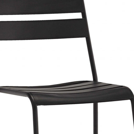 Set of Four Gray Faux Leather Dining Side Chairs HomeRoots