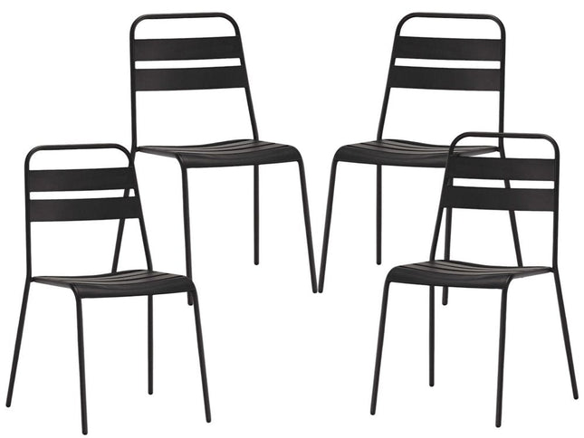 Set of Four Gray Faux Leather Dining Side Chairs HomeRoots