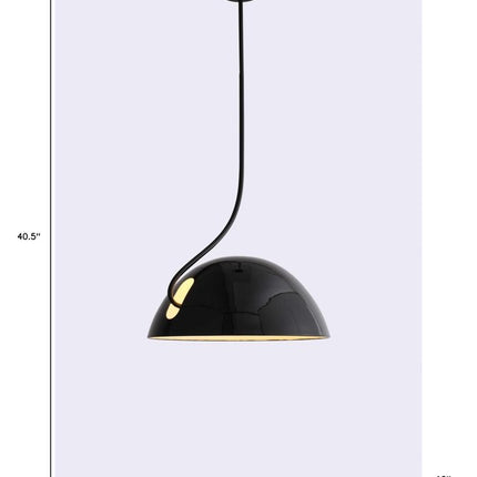 19 X 19 X 40.5 Black Aluminum Pendant Lamp HomeRoots