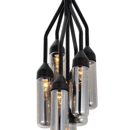 Shaded Empire Six Light Metal and Glass Flush Ceiling Light With Clear Shades HomeRoots
