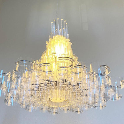 39 X 39 X 70 White Acrylic Pendant Lamp HomeRoots