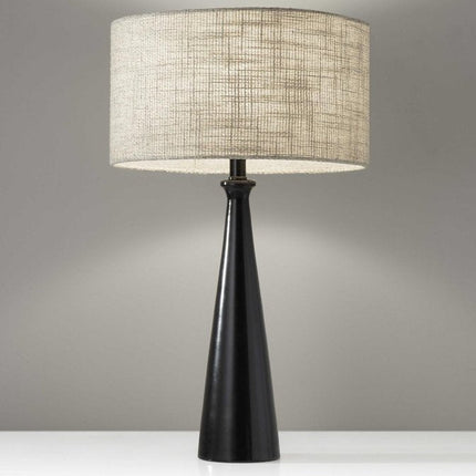 22" Silver Metal Table Lamp With Gray Drum Shade HomeRoots