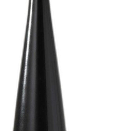 22" Black Metal Geo Triangle Table Lamp With Beige Drum Shade HomeRoots
