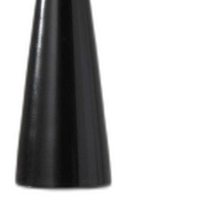 22" Silver Metal Table Lamp With Gray Drum Shade HomeRoots