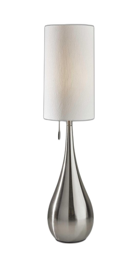 35" Brushed Steel Metal Teardrop Table Lamp HomeRoots