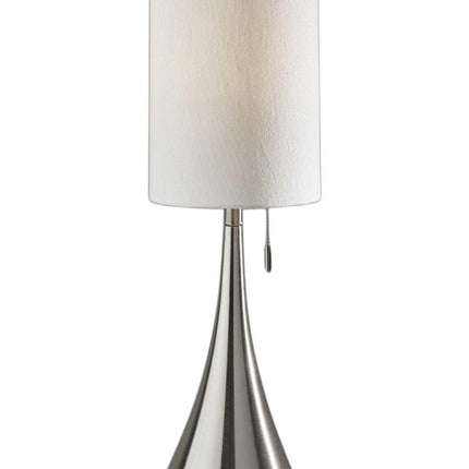 35" Brushed Steel Metal Teardrop Table Lamp HomeRoots