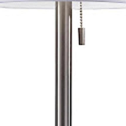 22" Antiqued Brass Metal Cylinder Table Lamp With Off White Drum Shade HomeRoots