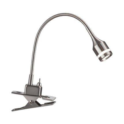 15" Black Metal Adjustable Clip On LED Table Lamp HomeRoots