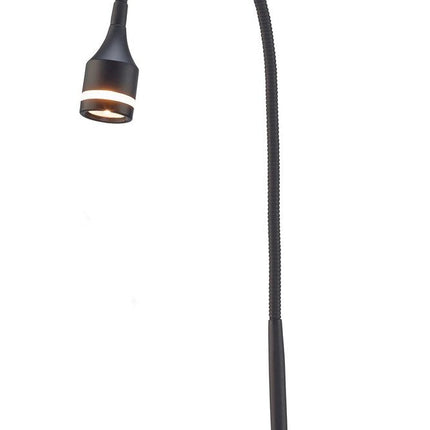18" Black Metal Adjustable LED Desk Lamp HomeRoots