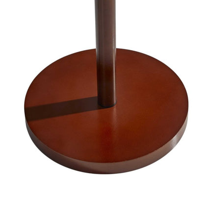 65" Brown Solid Wood Floor Lamp With Beige Linen Drum Shade HomeRoots