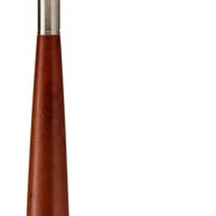 Brown And White Solid Wood Floor Lamp With White Fabric Drum Shade HomeRoots