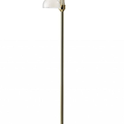 69" Gold Three Light Tree Floor Lamp With Clear Plastic Bowl Shade HomeRoots