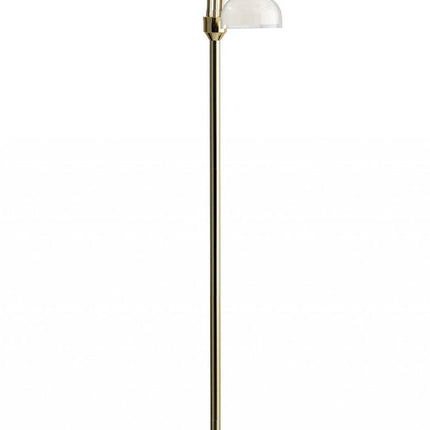 69" Gold Three Light Tree Floor Lamp With Clear Plastic Bowl Shade HomeRoots