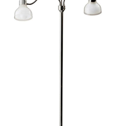 69" Gold Three Light Tree Floor Lamp With Clear Plastic Bowl Shade HomeRoots