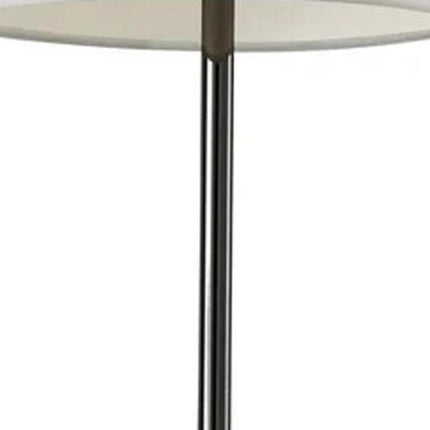 Black Nickel Finish Metal Tall White Shade Table Lamp HomeRoots