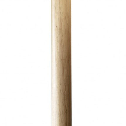 59" Natural Solid Wood Floor Lamp With White Linen Drum Shade HomeRoots