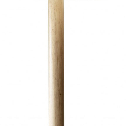59" Natural Solid Wood Floor Lamp With White Linen Drum Shade HomeRoots