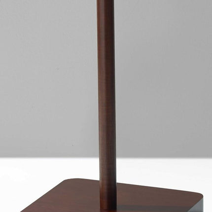 59" Natural Solid Wood Floor Lamp With White Linen Drum Shade HomeRoots