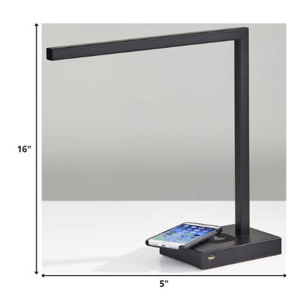 Slender Bar Black Metal Led Charging Desk Light HomeRoots