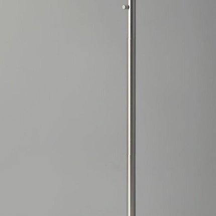 74" Silver Metal Arched Floor Lamp With Gray Linen Drum Shade HomeRoots