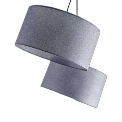 91" Silver Three Light Tree Floor Lamp With Gray Linen Drum Shade HomeRoots
