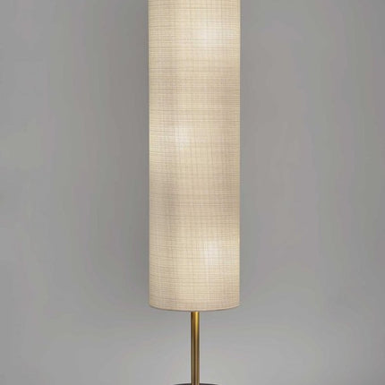59" Brass Column With Beige Fabric Shade HomeRoots