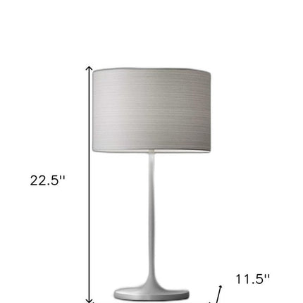 White On White Metal Table Lamp HomeRoots