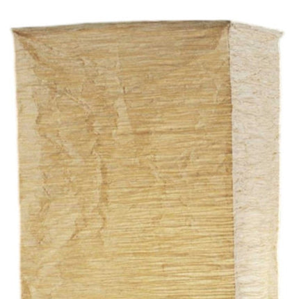 57" Brown And White Two Light Column Floor Lamp With White Paper Rectangular Shade HomeRoots