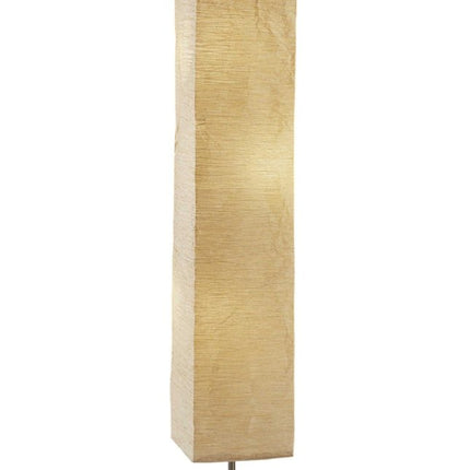 58" Natural Column Floor Lamp With Natural Paper Shade HomeRoots