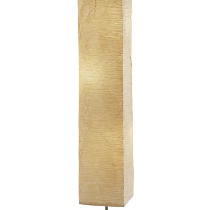 58" Natural Column Floor Lamp With Natural Paper Shade HomeRoots