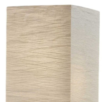 57" Brown And White Two Light Column Floor Lamp With White Paper Rectangular Shade HomeRoots