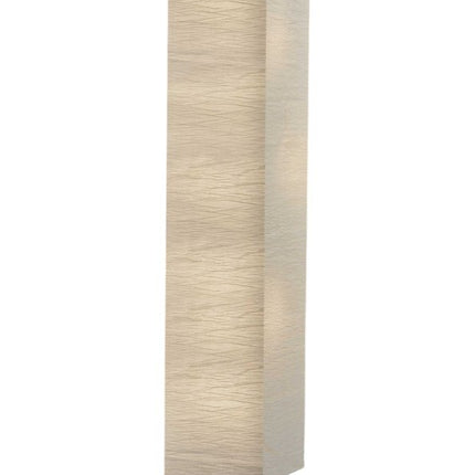 57" Brown And White Two Light Column Floor Lamp With White Paper Rectangular Shade HomeRoots
