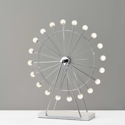 22" Off White Metal Multi Light Bedside LED Table Lamp With Off White Globe Shade HomeRoots