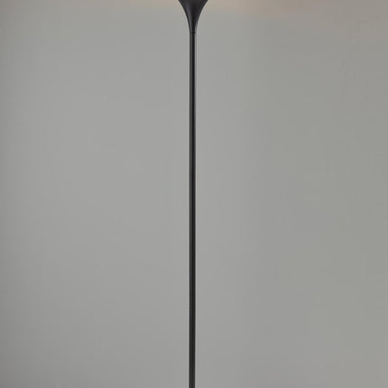 70" Black With Black Glass Shade HomeRoots