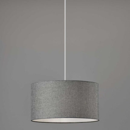 Burlap Fabric Light Brown Electric Drum Pendant Lamp