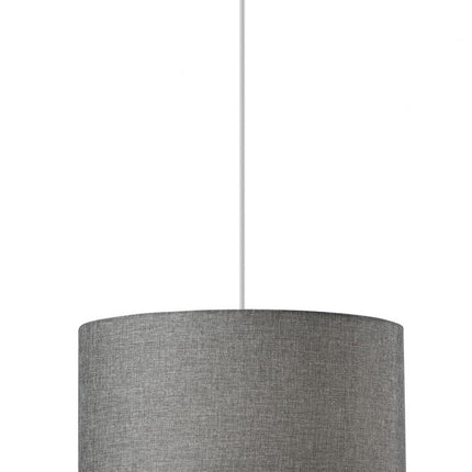 Burlap Fabric Light Brown Electric Drum Pendant Lamp
