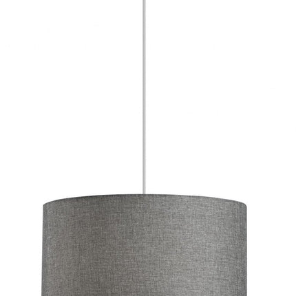 Burlap Fabric Light Brown Electric Drum Pendant Lamp HomeRoots