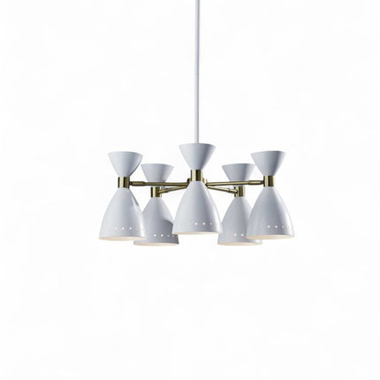 Cinco Diabolo Adjustable White Metal Pendant HomeRoots