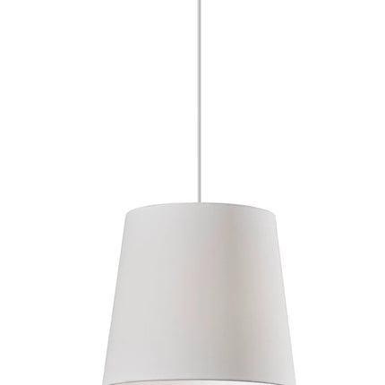 White Drum Textile Chandelier With White Shades HomeRoots