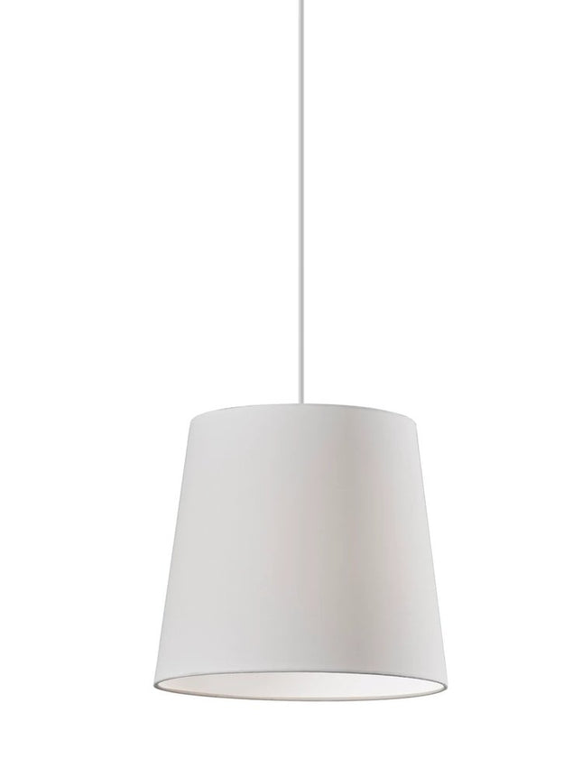 White Drum Textile Chandelier With White Shades HomeRoots