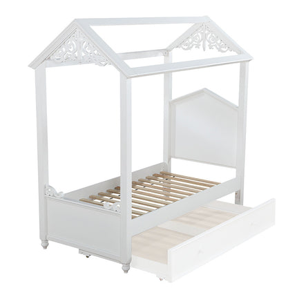 ACME 37350T Rapunzel Twin Bed, White (1Set/2Ctn)