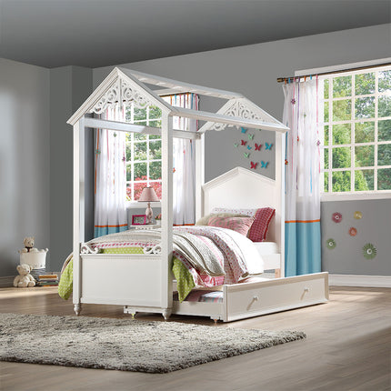 ACME 37350T Rapunzel Twin Bed, White (1Set/2Ctn)