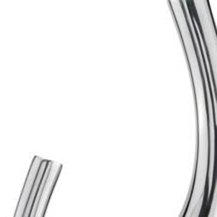 Set of Two Silver Aluminum Squiggly Vases HomeRoots